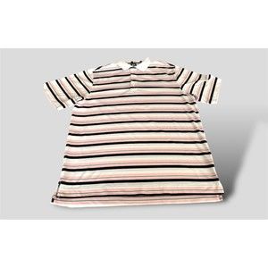 Footjoy Mens 2xl Pink White Striped Polo Golf Shirt Fj Watermelon Acushnet